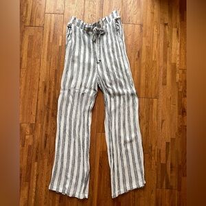 Xhilaration Black and White Striped Straight Leg Pants